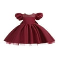 thumbnail image 1 of Kid Baby Girl Bowknot Striped Pageant Formal Gown Party Dresses, 1 of 7