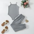 thumbnail image 2 of Zpanxa Ensembles pour Tout-Petites Filles Camisole Sans Manches à Col Rond et Ensemble Pantalon Long 11 Ans, 2 of 3