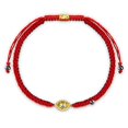 thumbnail image 2 of Karma and Luck - Powerful Protection - Women's Multicultural Evil Eye Gold Plated Charm Adjustable Drawstring Closure Red String Bracelet with Real Hematite Stone Handmade with Love in Bali, 2 of 2