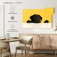 thumbnail image 5 of Elephant Stock Cute Black Lab Wall Art - Horizontal Canvas Wall Art - Living Room Wall Decor - Animal Canvas - Yellow And Black Decor - 36" x 24", 5 of 8