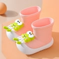 thumbnail image 2 of ibiyuan Toddler Rain Boots Waterproof Lightweight Cartoon Rubber Rain Shoes Boys Girls with Drawstring Non- Outdoor Unisex-Child Mud Boots Easy-On Handles,4-5 Years, 2 of 4