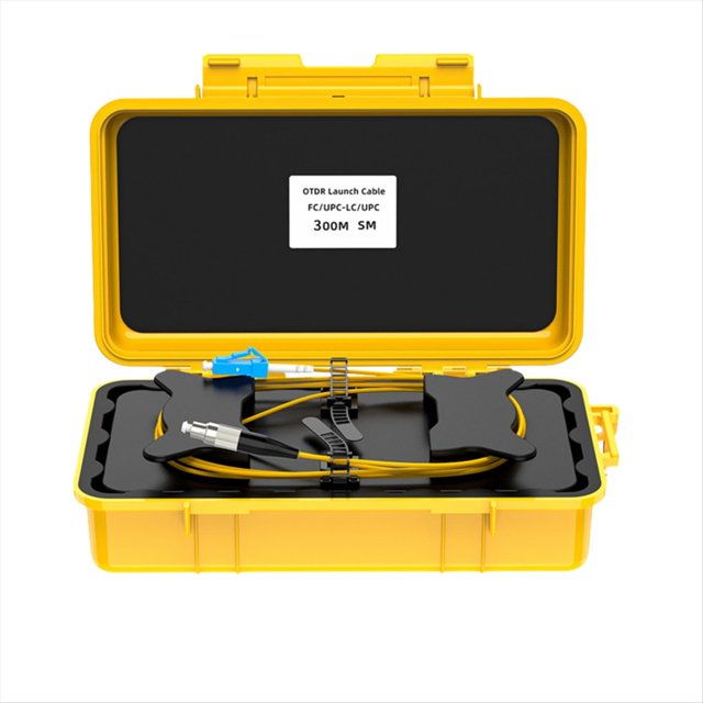 Eliminador de Punto Muerto de Caja de Lanzamiento OTDR de Fibra Óptica, Caja de Transmisión OTDR de Anillo de Fibra Óptica de 300 M, FC/UPC-LC/UPC