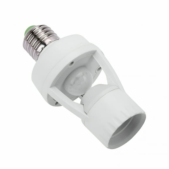 HIBIBUD 360° PIR Induction Motion Sensor IR Human Infrared Detector E27 Plug Socket Switch Base Smart Bulb Light Sensor Lamp Holder,Indoor/Outdoor Yard Porch Patio Garage Garden