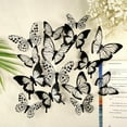 thumbnail image 6 of nvzhuang 24 Pcs 3D Butterfly Wall Stickers Black White Animal Self-Adhesive Wall Decals for Home, Office, Kitchen, 6 of 8