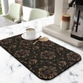 thumbnail image 2 of Washable Rubber Colorful Floral Dish Drying Mats for Kitchen Counter Home Large Coffee Bar Pad Accessories and Decor for Utensils Stemware 19.5''x12'', 2 of 7