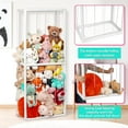 thumbnail image 3 of Loghot Stuffed Animal Storage Holder, Toy Organizer, PVC Plush Storage Organizer Shelf for Kids Play Room, White, 3 of 6