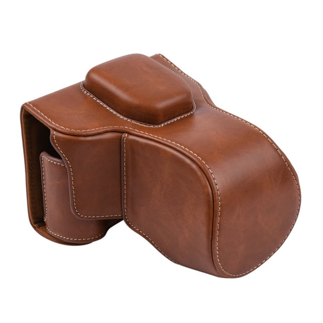 FlyFlise Vintage PU Leather Camera Case Protective Camera Bag with Strap Replacement for Fujifilm XT20