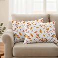 thumbnail image 2 of Orange Leaves Fall Outdoor Waterproof Pillow Covers, Branches Birds Pine Cones Decorative Rectangle Throw Pillowcase Sofa Cushion Sham for Patio/Couch/Chair, 20"x12" 2 Pack, 2 of 8