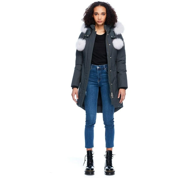 Moose Knuckles Stirling Parka with Fur Pom Pom Walmart