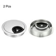 thumbnail image 4 of Uxcell 2-3/8 inch Cable Hole Cover Desk Grommet for Wire Organizer Zinc Alloy Silver Tone 2pcs, 4 of 4