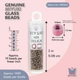 thumbnail image 3 of Miyuki Delica Seed Beads – Size 11/0 (1.6 mm), DB1843, Duracoat Galvanized Dark Mauve, 7.2 g, Approx. 1440 Beads, 3 of 7