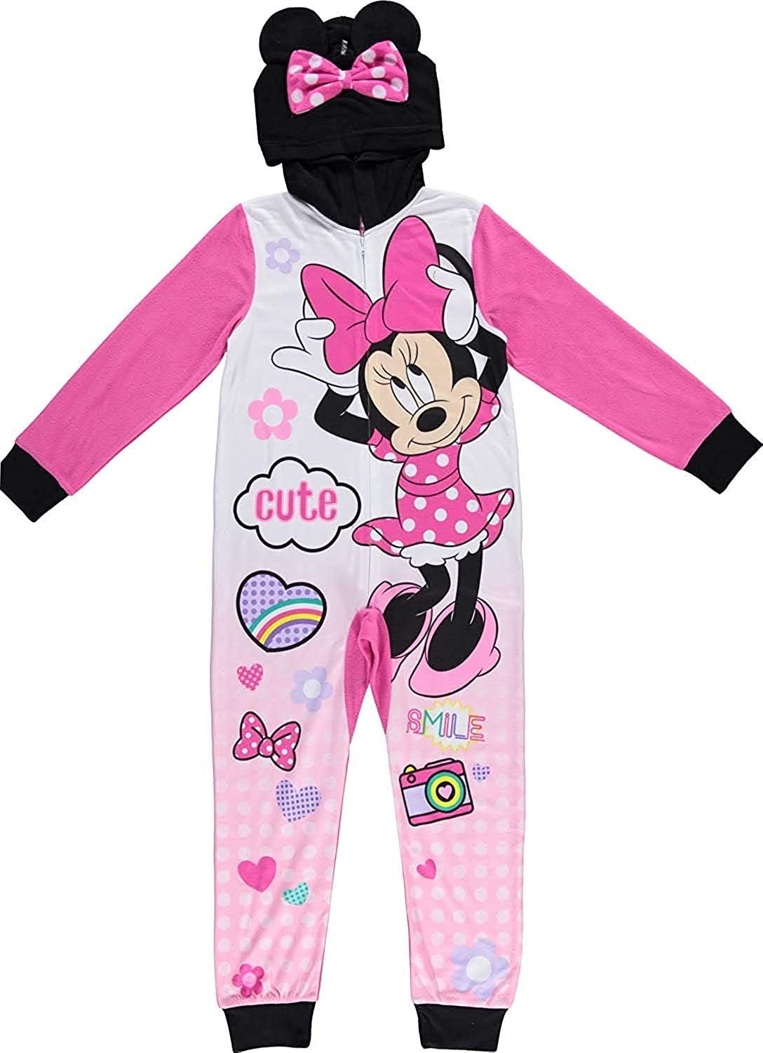 Disney Girls Minnie Mouse Pajamas Blanket Sleeper Without Footer
