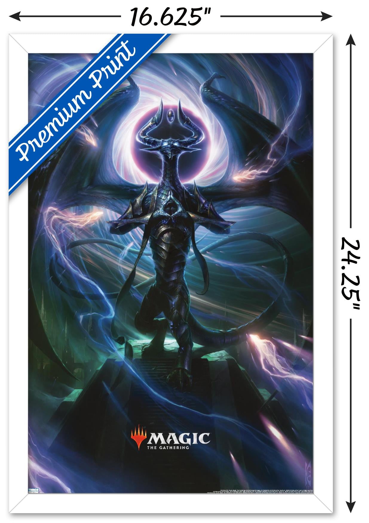 Magic The Gathering - Dragon God Wall Poster, 14.725" x 22.375" Framed