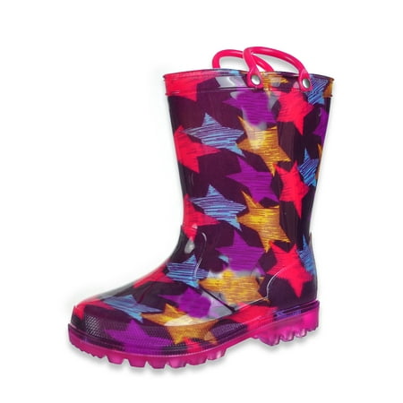 

ZOOGS Allover Stars Baby Girls Rain Boots - pink 9 toddler