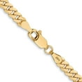 thumbnail image 4 of Auriga Fine Jewelry 10K Yellow Gold 3.9 mm Flat Beveled Curb Chain Necklace for Men 28", 4 of 7