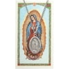 Pewter Our Lady of Guadalupe Medal with Laminated Holy Card, 1 1/16 Inch