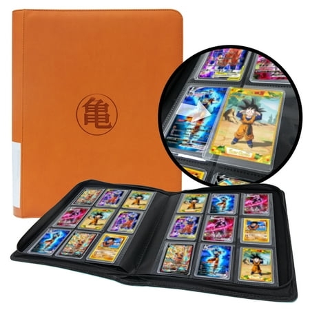 Toploader Binder for Dragon Ball Cards,Holds 288 Toploaders,9-Pocket Ringless Double-Sided Pockets for Dragon Ball Cards,Waterproof Top Loader Card Storage for Anime Cards