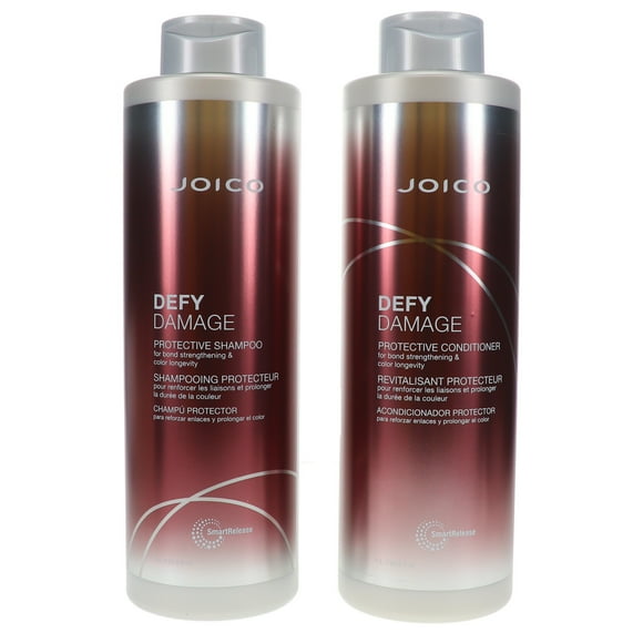 Joico Defy Damage Protective Shampoo 33.8 oz & Defy Damage Protective Conditioner 33.8 oz Combo Pack