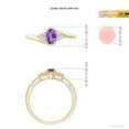 thumbnail image 4 of ANGARA Natural 0.4 Ct. Amethyst with Diamond Classic Ring in 14K Yellow Gold for Women (Ring Size: 5), 4 of 9
