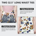 thumbnail image 6 of Pioneer Flower Floral Print Pattern Apron-Garden Aprons for Women with Pockets-Cotton Linen Waterproof Kitchen Cooking Gardening Aprons Adjustable for Kitchen,Cooking,BBQ and Salon 33x27 Inch, 6 of 7