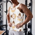 thumbnail image 5 of Lsque Cute Bee Gnome Pattern Mens Tank Tops Muscle Athletic Quick Dry Sleeveless Workout Fitness T Shirts Beach Tank Top, Loose-fit Sleeveless Shirt for Men-X-Large, 5 of 7