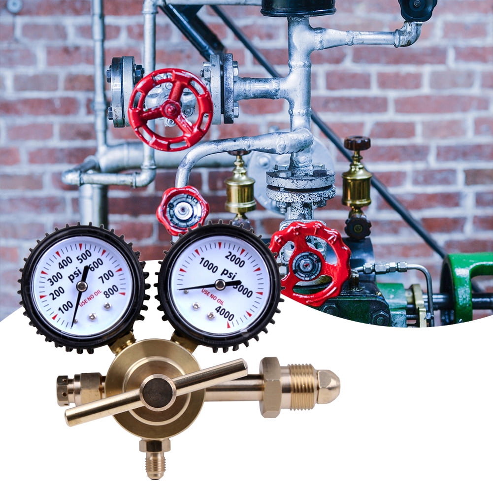 Yucurem CGA580 Nitrogen Pressure Regulator Adjustable Handle Argon