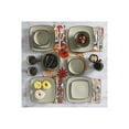 thumbnail image 5 of Gibson Elite Soho Lounge 16 Piece Square Stoneware Dinnerware Set Tan and White (127334.16R), 5 of 6