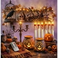 thumbnail image 6 of Roiihwy Halloween Candles, Flameless Taper Candles with Remote, 10 inch Real Wax Battery Operated LED Warm Wick Flickering Window Candles for Halloween Party Wedding Decor, 6 of 7