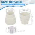 thumbnail image 2 of Uxcell 4.3" to 4"/3" Duct Reducer Adapter, Plastic Ducting Connector White, 2 of 6