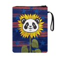 thumbnail image 2 of HELLHERO Panda Sunflower Design Book Sleeve, 1 pc Polyester Lightweight Book Carrying Case for Hardcover Notebook Bible Journal, 11.42 x 8.66 Inch, 2 of 8