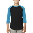 thumbnail image 1 of Hat and Beyond Kids Premium Colorblock Casual ¾ Raglan Sleeve Baseball T-Shirts, 1 of 6
