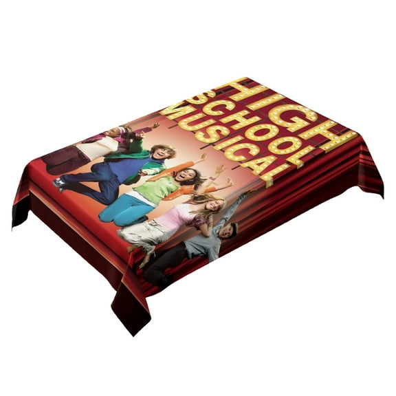 High School Musical square tablecloth has an iconic print, fits most tables, and is easy to care for.55" x 71"140*180cm