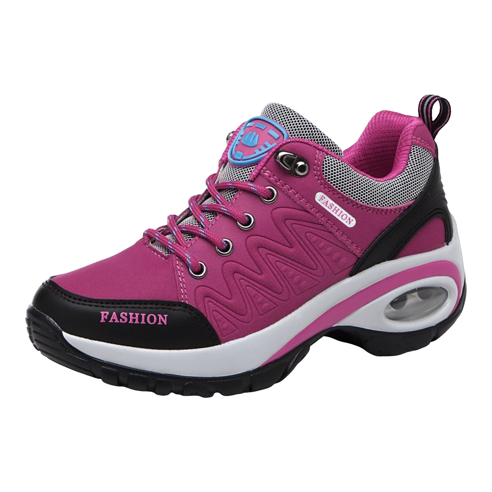 Dakaela Women's Waterproof Hiking Boots Outdoor Trekking Camping Shoes Arch Support Cushion Sneakers