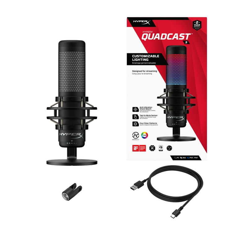 HyperX QuadCast S USB Condenser Microphone with RGB Lighting HyperX QuadCast S USB Condenser Microphone with RGB Lighting