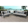 thumbnail image 2 of Afuera Living Contemporary 5 Piece Aluminum Patio Furniture Set in Ash, 2 of 8