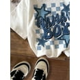 thumbnail image 4 of Young Boy Casual Simple Five-Pointed Star Graphic Short Sleeve Round Neck T-Shirt, Suitable For Summer, 4 of 6