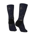 thumbnail image 3 of Goofa Copper-Gold Gloss Outline Chrysanthemum Printed Men's Crew Socks, Soft Durable Breathable Moisture-Wicking with Odor Control Cotton socks, 3 of 9