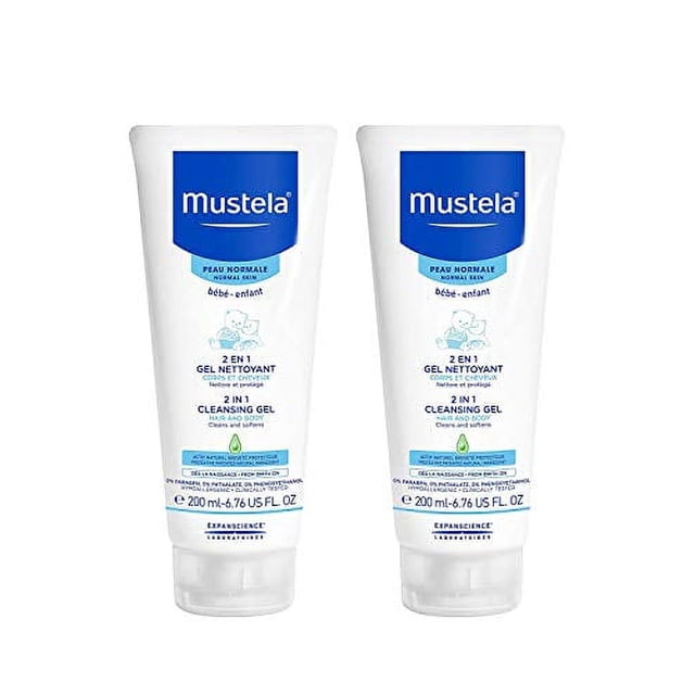 Gel de Limpieza 2 en 1 Mustela Baby - Limpieza Corporal y Capilar para Bebés Mustela NA