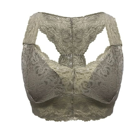 

wendunide pajama set for women New Women Plus Size Vest Crop Wire Free Bra Lingerie Sexy V-Neck Underwear S-3XL Grey XXXL