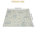 thumbnail image 3 of Dznils Waterproof Baby Splat Mat for Under High Chair, Non-Slip Floor Mat, 51" x 51", Beige Sloth, 3 of 12