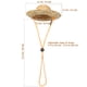 thumbnail image 3 of Popetpop Pet Sombrero Sombrero de paja Ajustable Hawaii Jardín Sun Cordillo gorra para perros pequeños Cats de perrito Tamaño S, 3 of 6