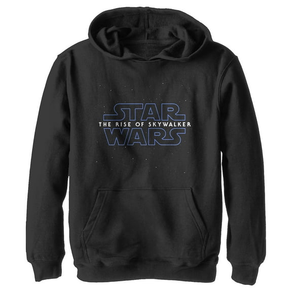 Boy's Star Wars: The Rise of Skywalker Starry Logo  Pull Over Hoodie Black Large