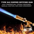 thumbnail image 3 of Copper Alloy Butane Torch Head - Adjustable Flame Kitchen Torch, Handheld Blow Lighter for Culinary, BBQ, Baking, Cooking, Creme, Soldering, Gold-912, 3 of 7