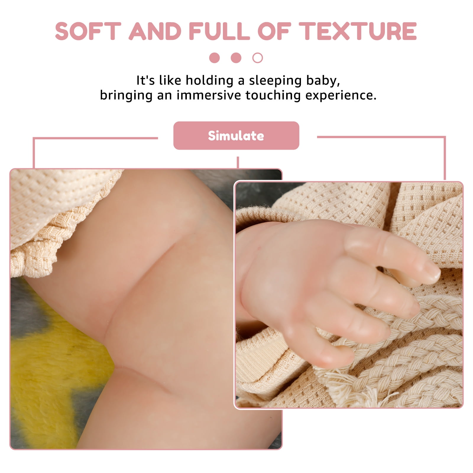 Keyohome Reborn Baby Dolls,18 inch Realistic Baby Doll, Lifelike Newborn Baby Dolls with Clothes and Toy Accessories Gift for Kids Age 3+