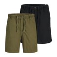 thumbnail image 1 of JACK&JONES bermudas hombre, pack de 2 - JPSTJAIDEN CAMPAIGN HYBRID BONDI 2PK, bermudas, unicolor Negro/Vert S (Small), 1 of 5