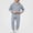 Gray, variant on Vornjynx Boys 2 Piece Outfit (2-14) Fleece Lined Hooded Sweatshirt with and Leg Tied Sweatpants Set Sporty Blue
