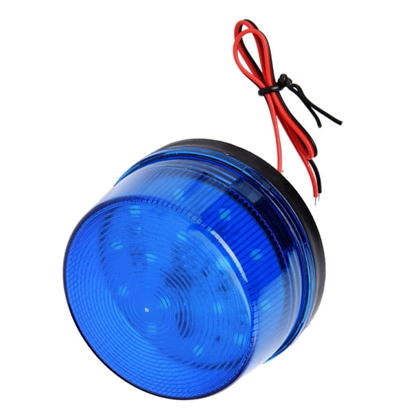 DC9 12V LED Azul Baliza Estroboscópica Alarma De Emergencia Señal De Advertencia Luz Intermitente Sin Sonido Para Vehículos Camiones Barcos Alerta De Seguridad De Alta