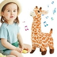 thumbnail image 6 of Walking Giraffe Musical Plush Giraffe Toy W/ Sounds Movement For Toddler Walking Giraffe Interactive Electronic Pet (Orange), 6 of 10