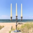 thumbnail image 2 of WHW Hamptons 3 Arm Silver Metal Taper Candle Candelabra, 10.25 inches, 2 of 8