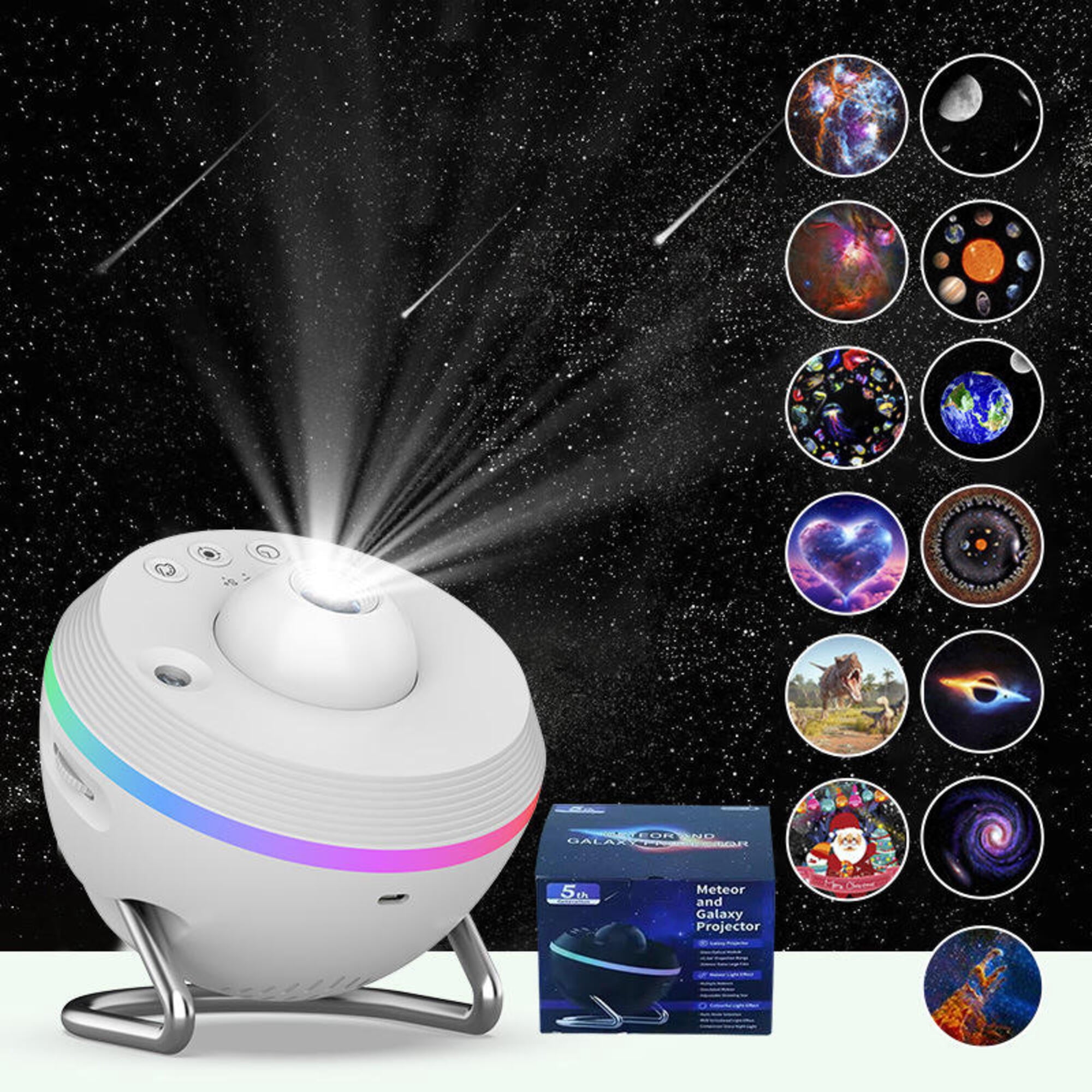 Wadan Galaxy Star Projector 13-in-1 Planetarium Night Light with Timer, RGB Effects for Kids, Adults, Bedroom/Home ceiling decor
